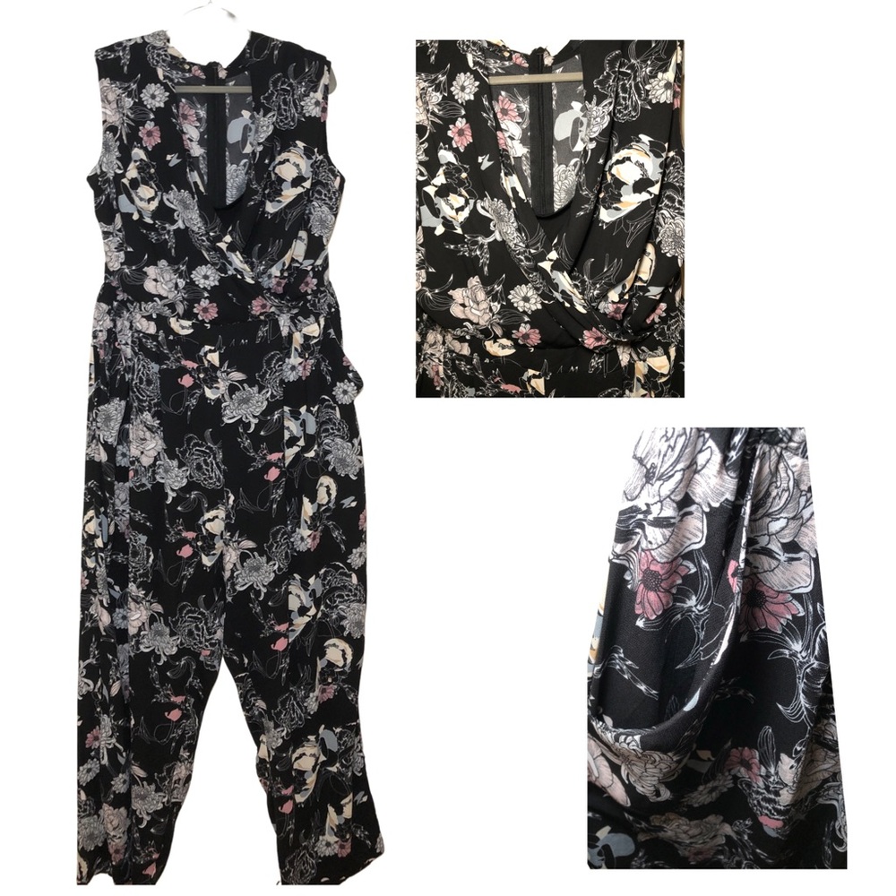 City Chic Size XL Sleeveless Floral Jumper
